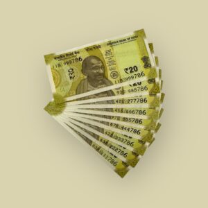 20 Rs New Design Semi fancy numbers 111786 TO 999786 9 notes set