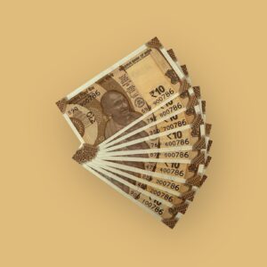 10₹ - 9 notes set 100786 to 900786 SEMI FANCY