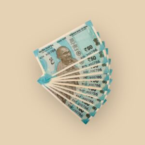 50₹ - 9 notes set 100786 to 900786 SEMI FANCY