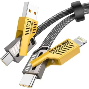 Charging + Data Cable for C type / iPhone Super Premium Quality 4 in 1 Modes